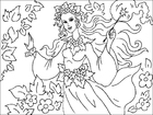 coloriage fée des bois