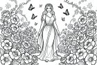 femme dans le jardin