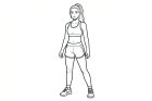 femme en vêtements de sport