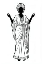 femme en vêtements traditionnels africains