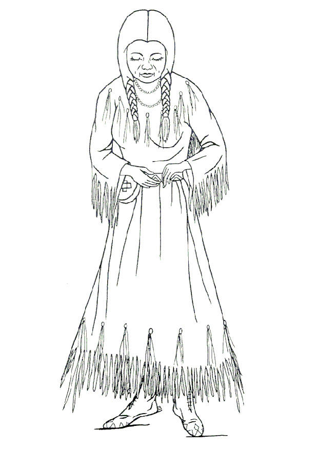 Coloriage femme Nimiipu