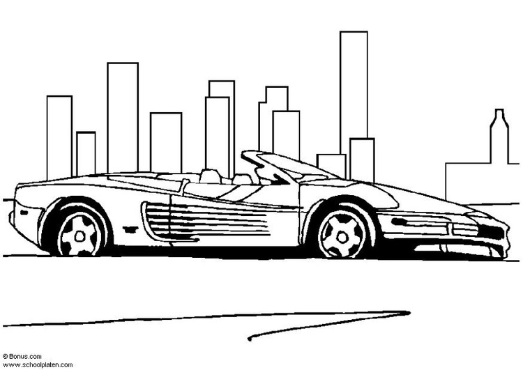 Coloriage Ferrari Testarossa