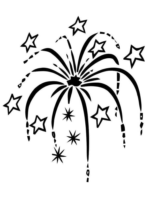 Coloriage feu d'artifice - Coloriages Gratuits à Imprimer - Dessin 20257