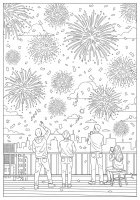 Feux d'artifice pour le Nouvel An
