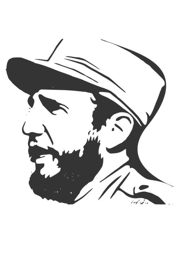 Coloriage Fidel Castro