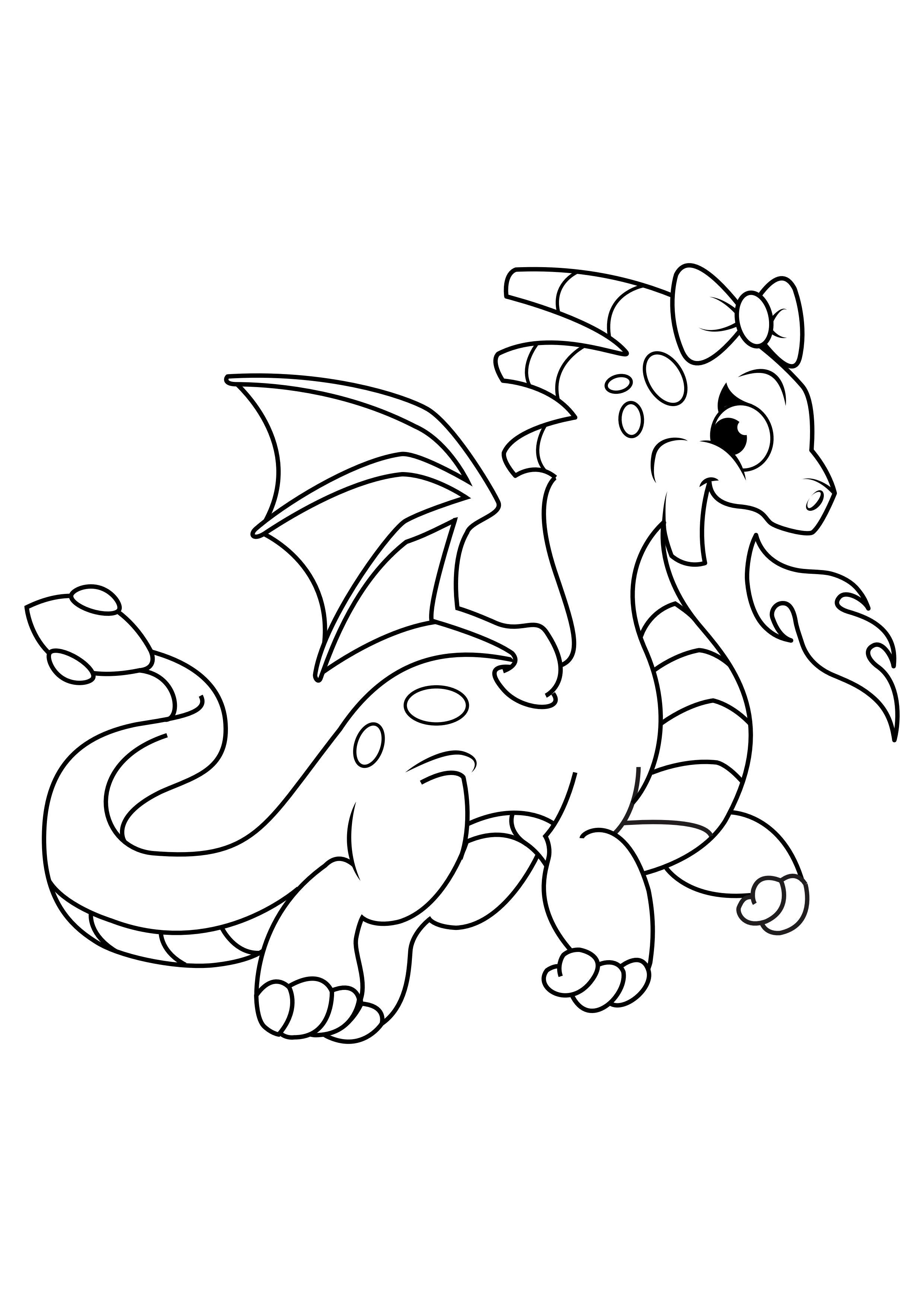 Coloriage fille dragon crache du feu  Coloriages Gratuits à Imprimer