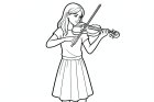 fille joue du violon