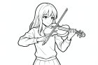 fille joue du violon
