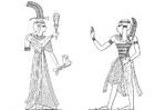 Coloriage fils et fille de RamsesII