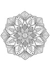 Coloriage fleur de mandala