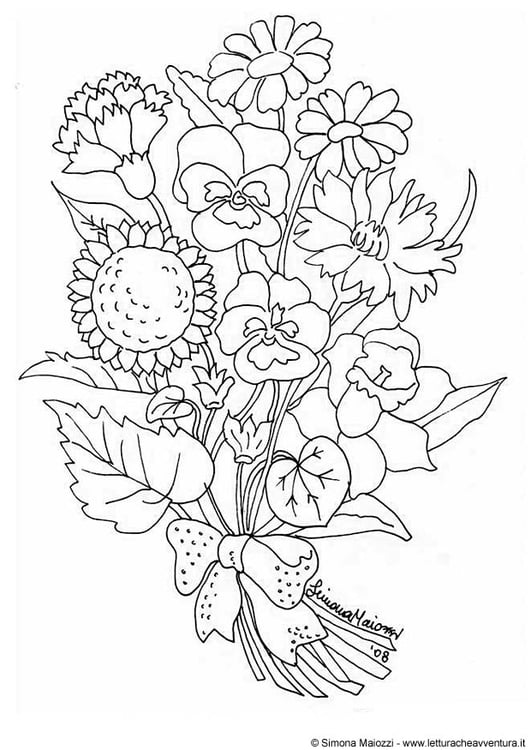 Coloriage fleurs