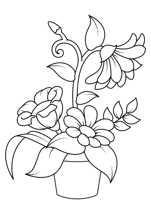 Coloriage fleurs