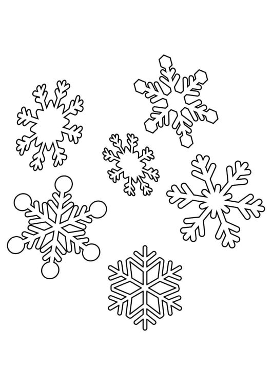 Coloriage flocons de neige