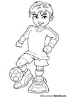 Coloriage footballeur