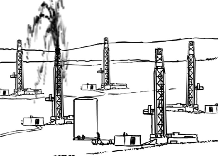 Coloriage forage pÃ©trolier