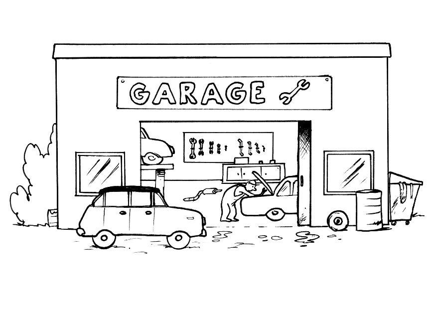 Download Coloriage Garage | Coloriage