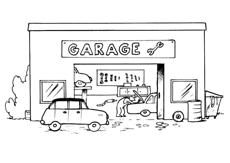 Coloriage garage