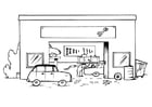 Coloriage garage - sans texte