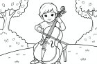 garçon joue du violoncelle
