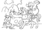 Coloriages garder les vaches