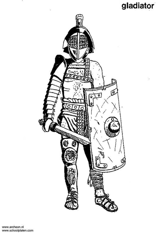 Coloriage gladiateur