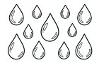 coloriage gouttelettes d'eau