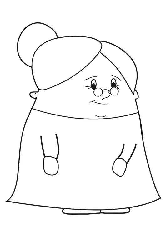 Coloriage grand-mÃ¨re