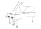 Coloriage Grand piano