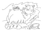 Coloriage gros chat