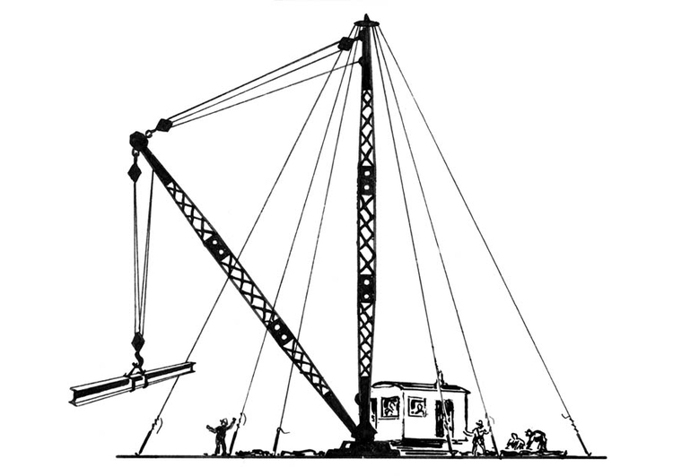 Coloriage grue - bras de grue