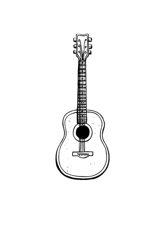 Coloriage guitare