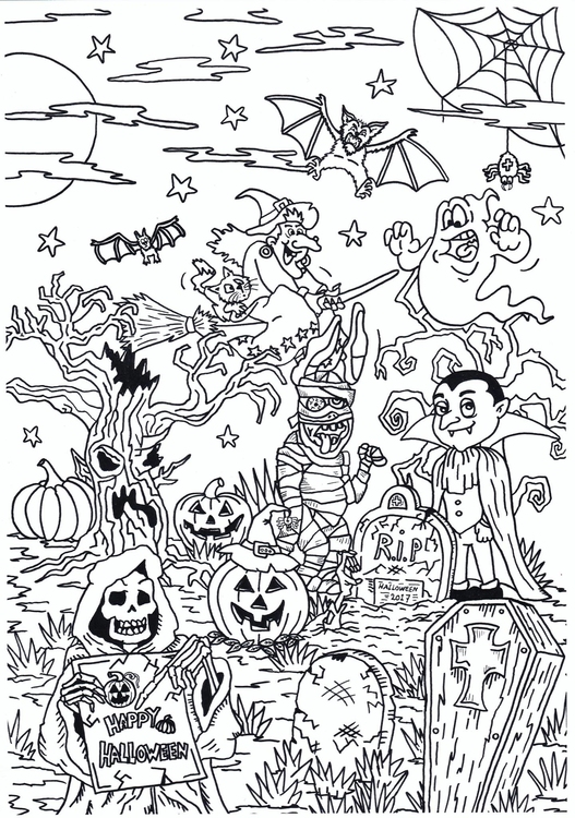 Coloriage Halloween  Coloriages Gratuits à Imprimer  Dessin 31302