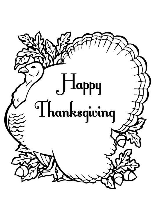 Coloriage Happy Thanksgiving