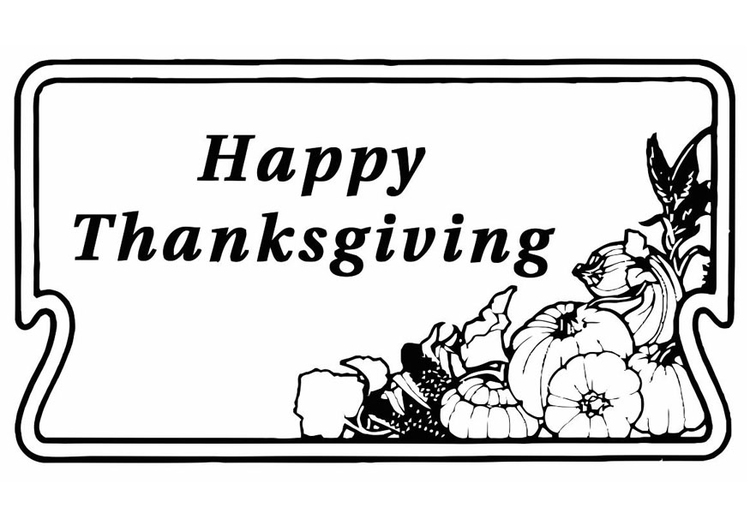 Coloriage Happy Thanksgiving