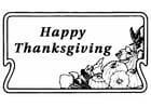 Coloriage Happy Thanksgiving
