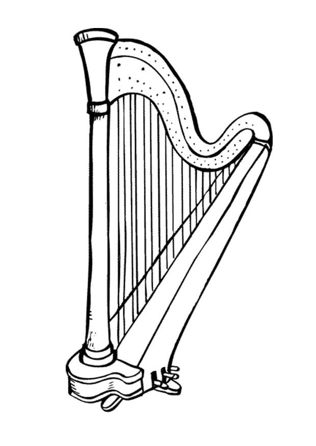 Coloriage harpe