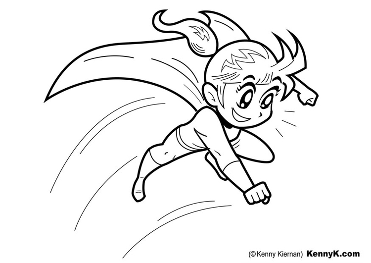 Coloriage hÃ©ros fÃ©minin