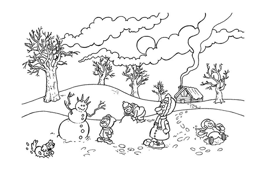 Coloriage hiver  Coloriages Gratuits à Imprimer  Dessin 9497
