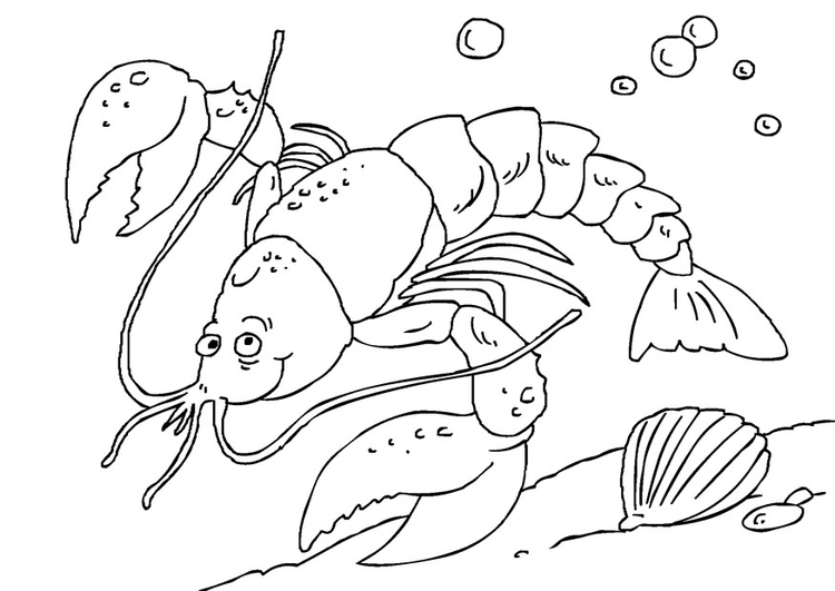 Coloriage homard