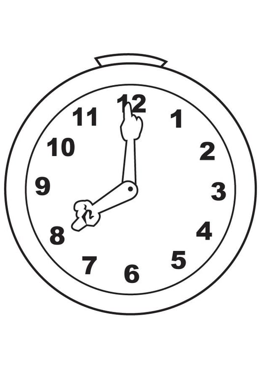 Coloriage horloge