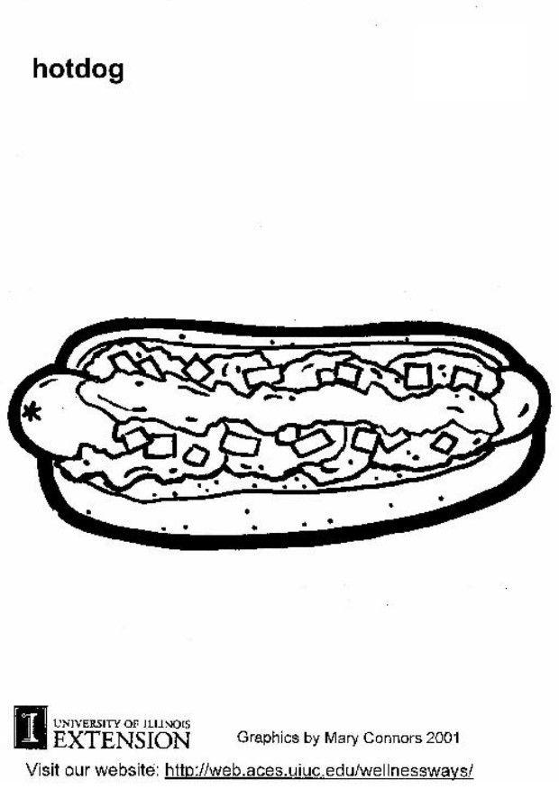 Coloriage hotdog