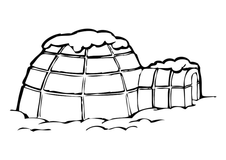 Coloriage igloo  Coloriages Gratuits à Imprimer  Dessin 17407