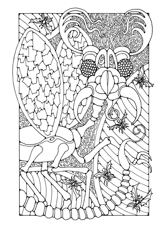 Coloriage insecte imaginÃ©