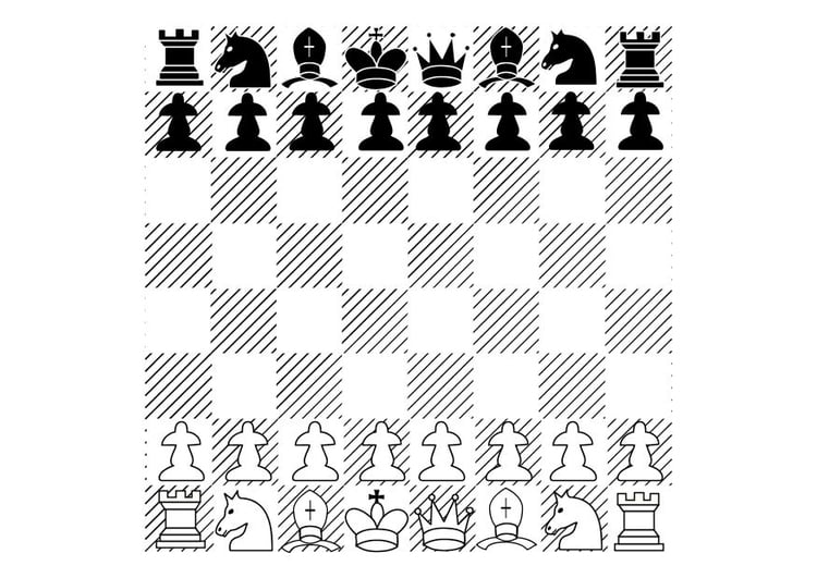 Coloriage jeu d'échecs - Coloriages Gratuits à Imprimer - Dessin 10115