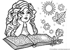 Coloriage jeune fille  Coloriages Gratuits à Imprimer  Dessin 12337