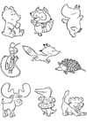 Coloriage jeunes animaux