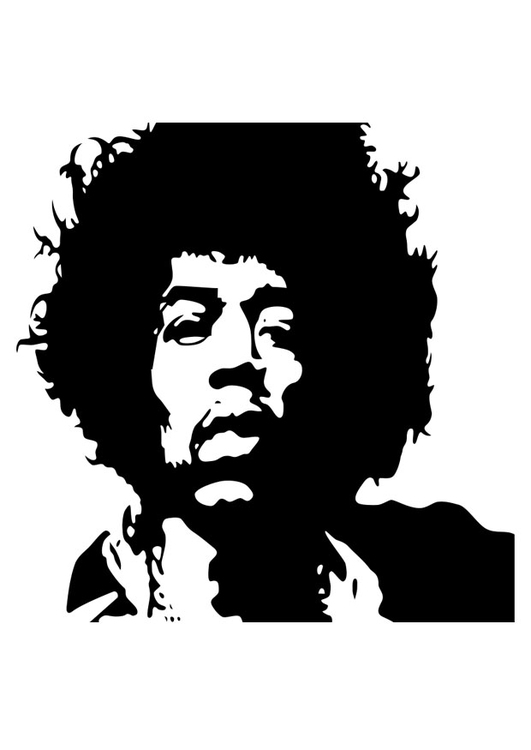 Coloriage Jimi Hendrix