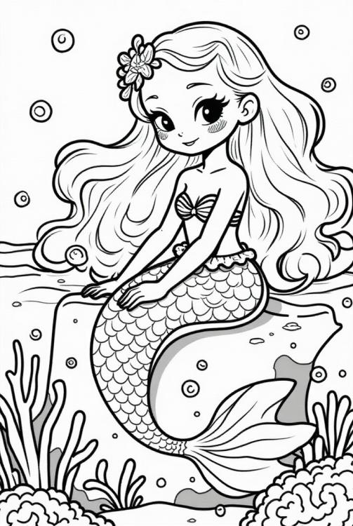 jolie sirÃ¨ne dans la mer