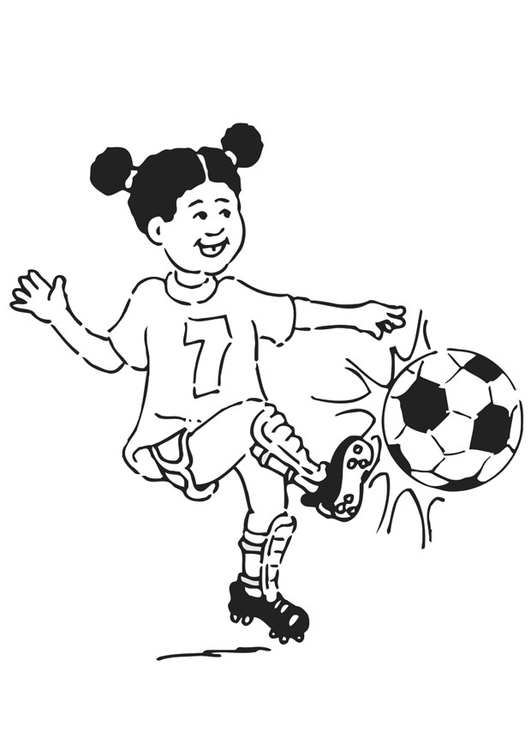 Coloriage jouer au football