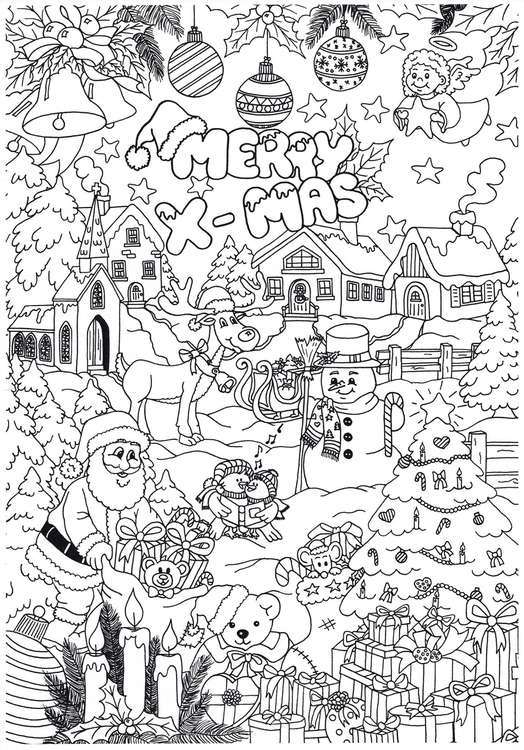 Coloriage joyeux NoÃ«l